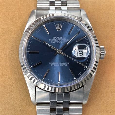 rolex datejust blu 4018 anni 1990